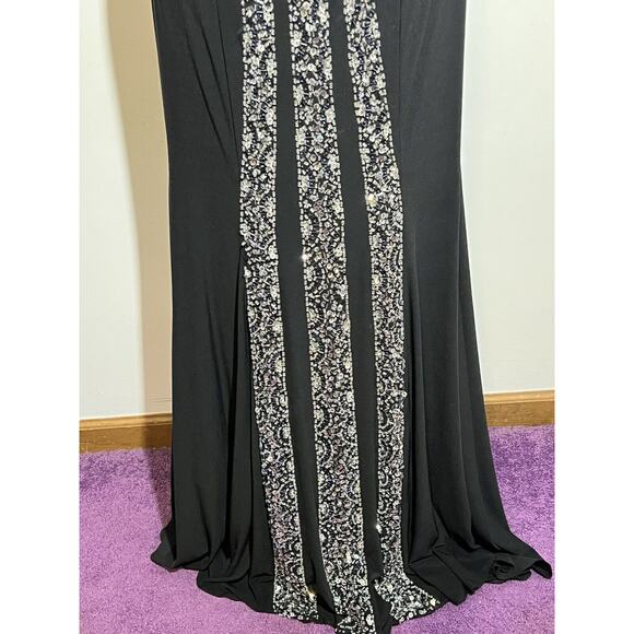 Stunning Rachel Allan Black Beaded Sleeveless Dress Prom Formal 8 MUST SEE!!! - Picture 4 of 12